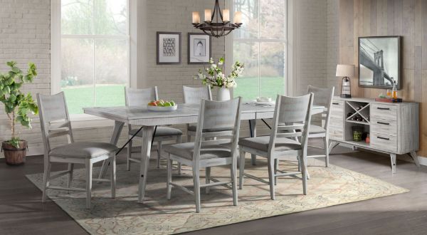 Modern gray discount dining room set